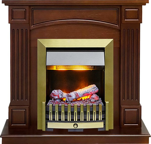 Dimplex Boston очаг Danville Antique Brass FB2 темный дуб_0