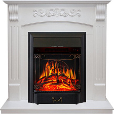 Royal Flame Sorrento с очагом Majestic FX Black белый дуб