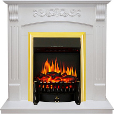 Royal Flame Sorrento с очагом Fobos FX Brass белый дуб