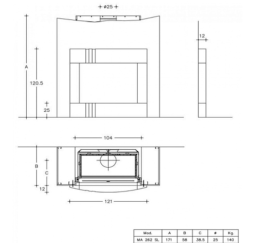 Камин Piazzetta cagliari_1